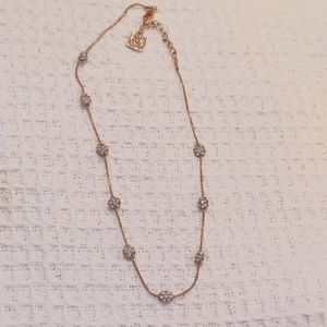 Anne Klein Gold tone and Rhinestones necklace